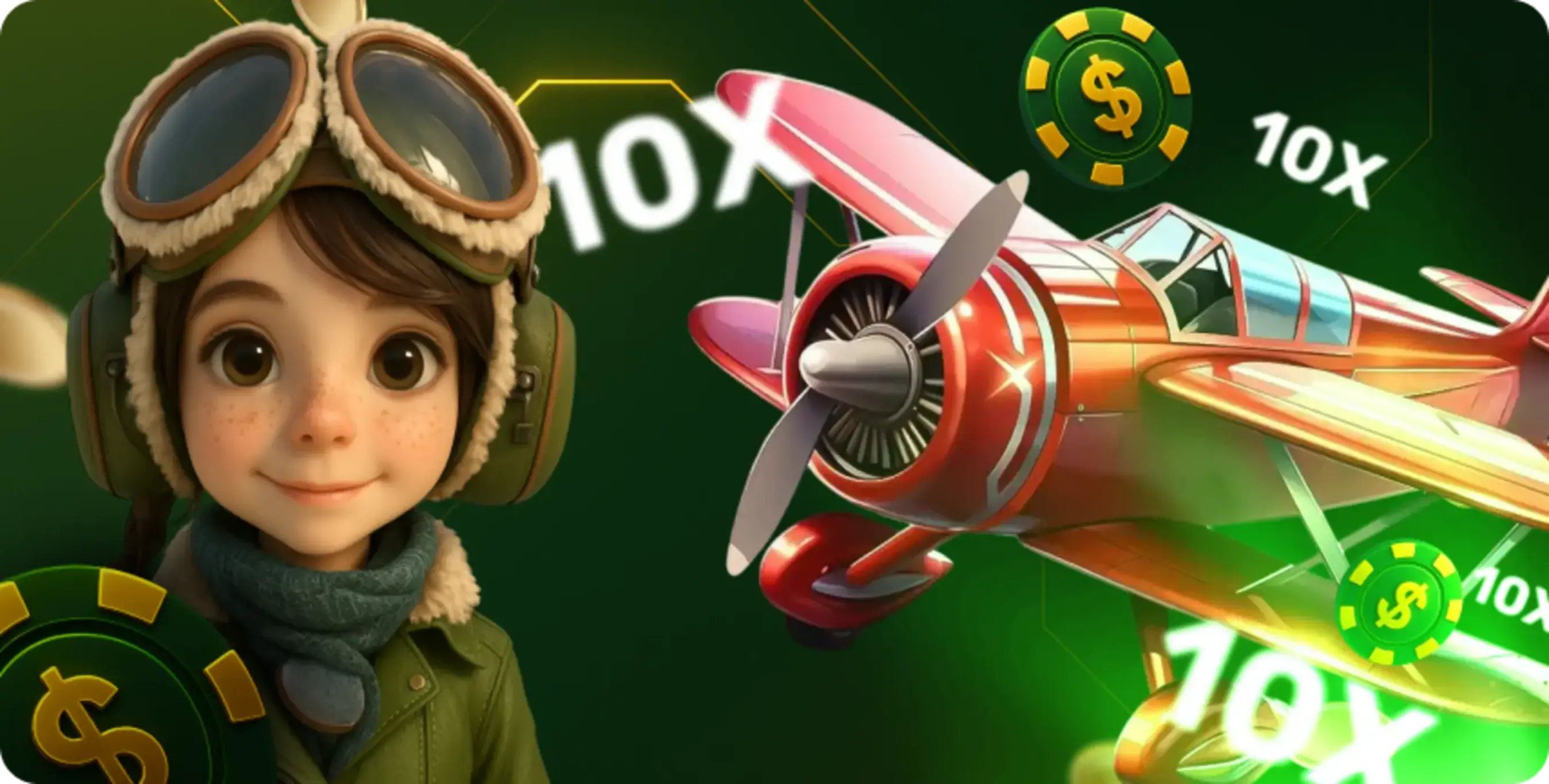 Man in pilot uniform with casino chips